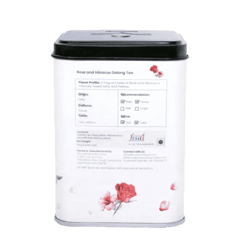 Moksa Rose & Hibiscus Oolong Darjeeling Tear – Loose Leaf Tea – 50 Gm - CBD Store India