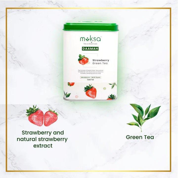 Moksa Strawberry Green TeaHealth CareMoksa Strawberry Green Tea | Sweet Subtle Flavour of Strawberry | CSIN