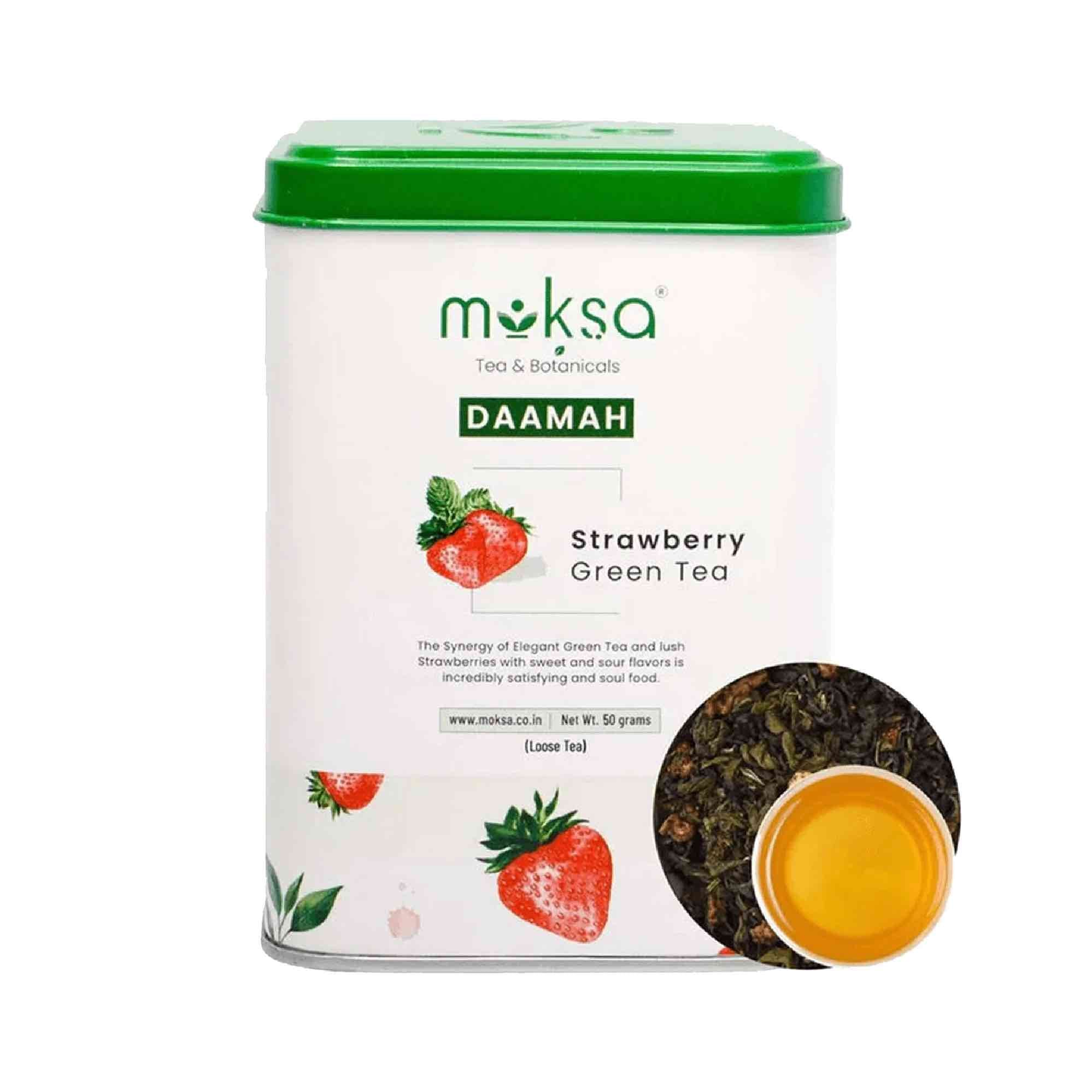 Moksa Strawberry Green Tea - CBD Store India