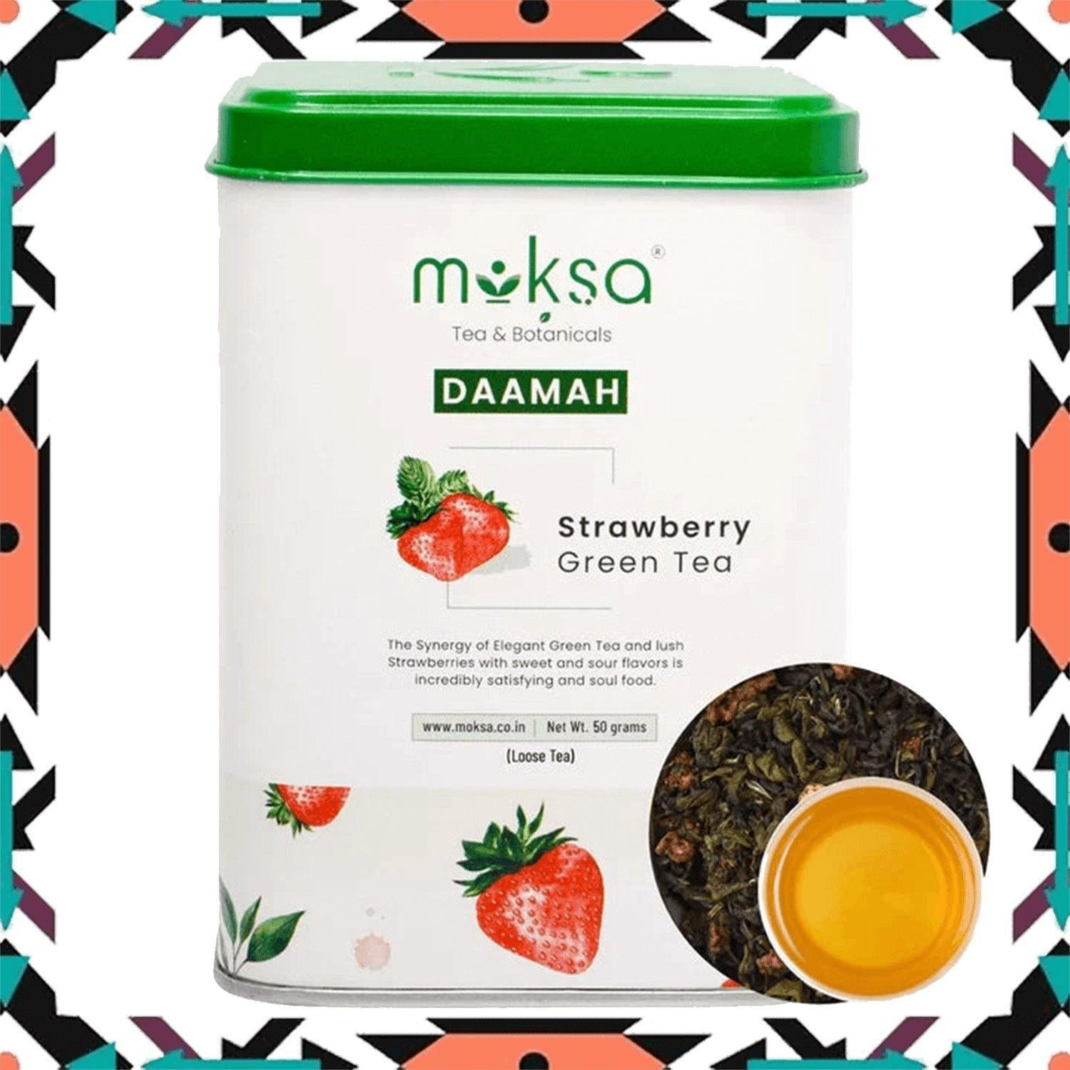 Moksa Strawberry Green Tea.