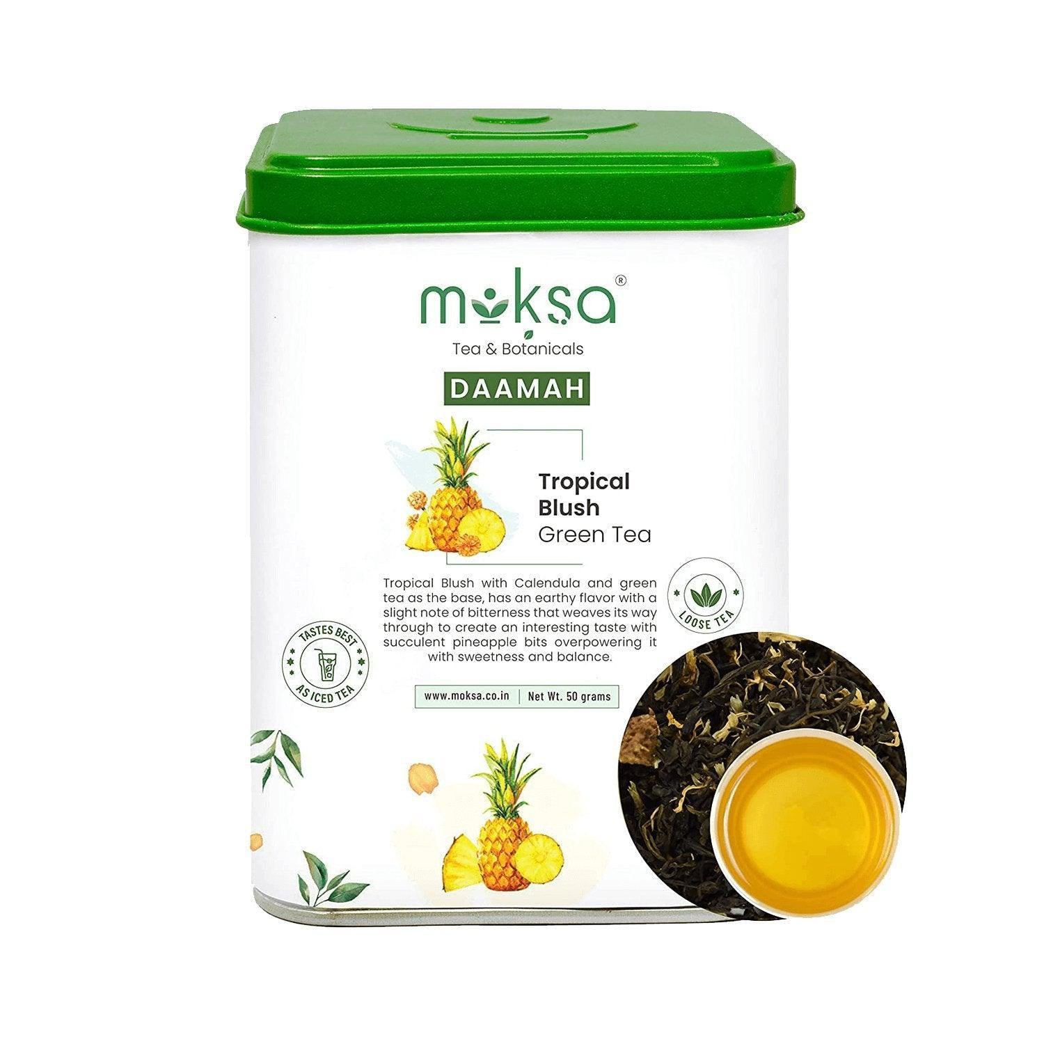 Moksa Tropical Blush Green Tea.