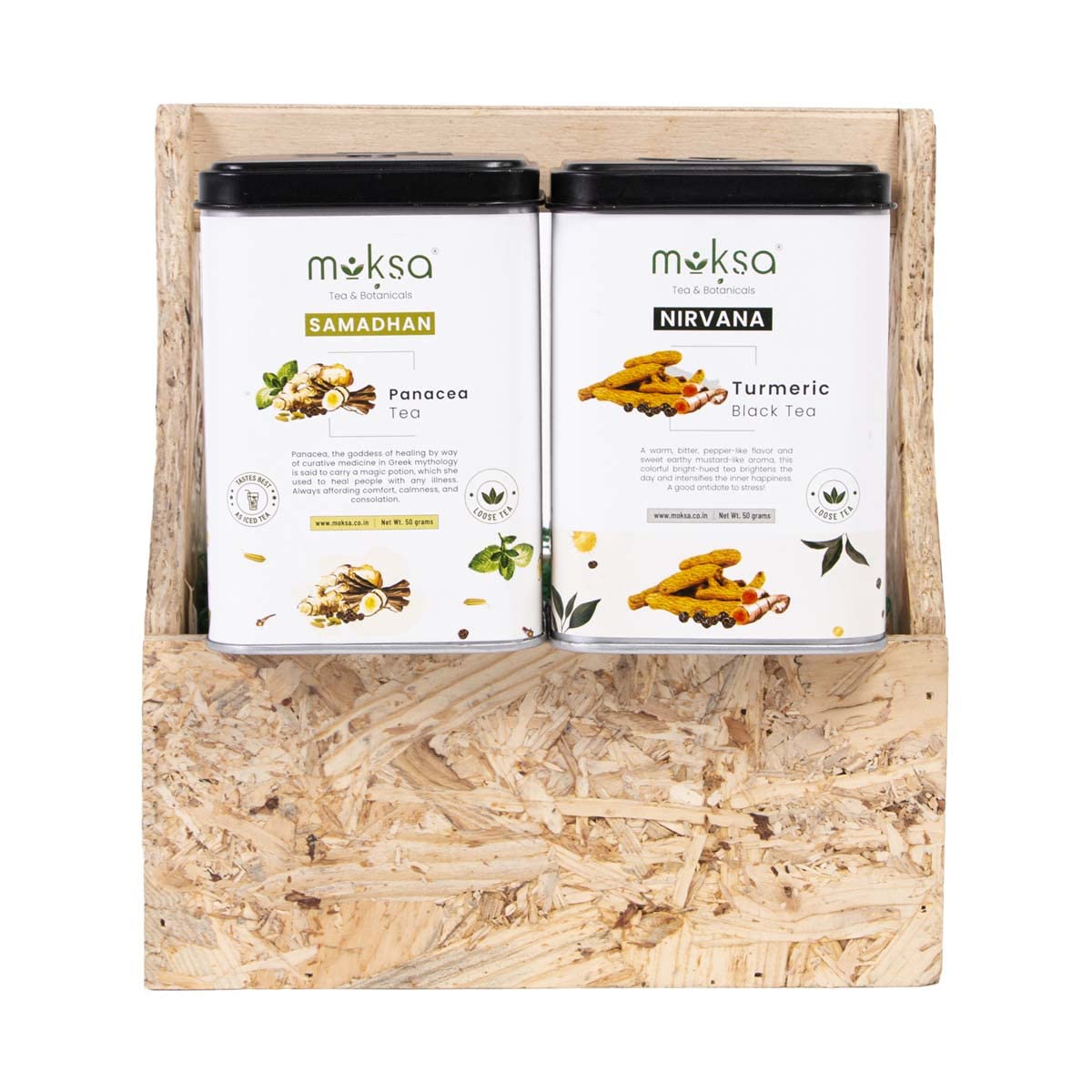 Moksa Turmeric Black Tea and Panacea Herbal Tea - Combo - CBD Store India