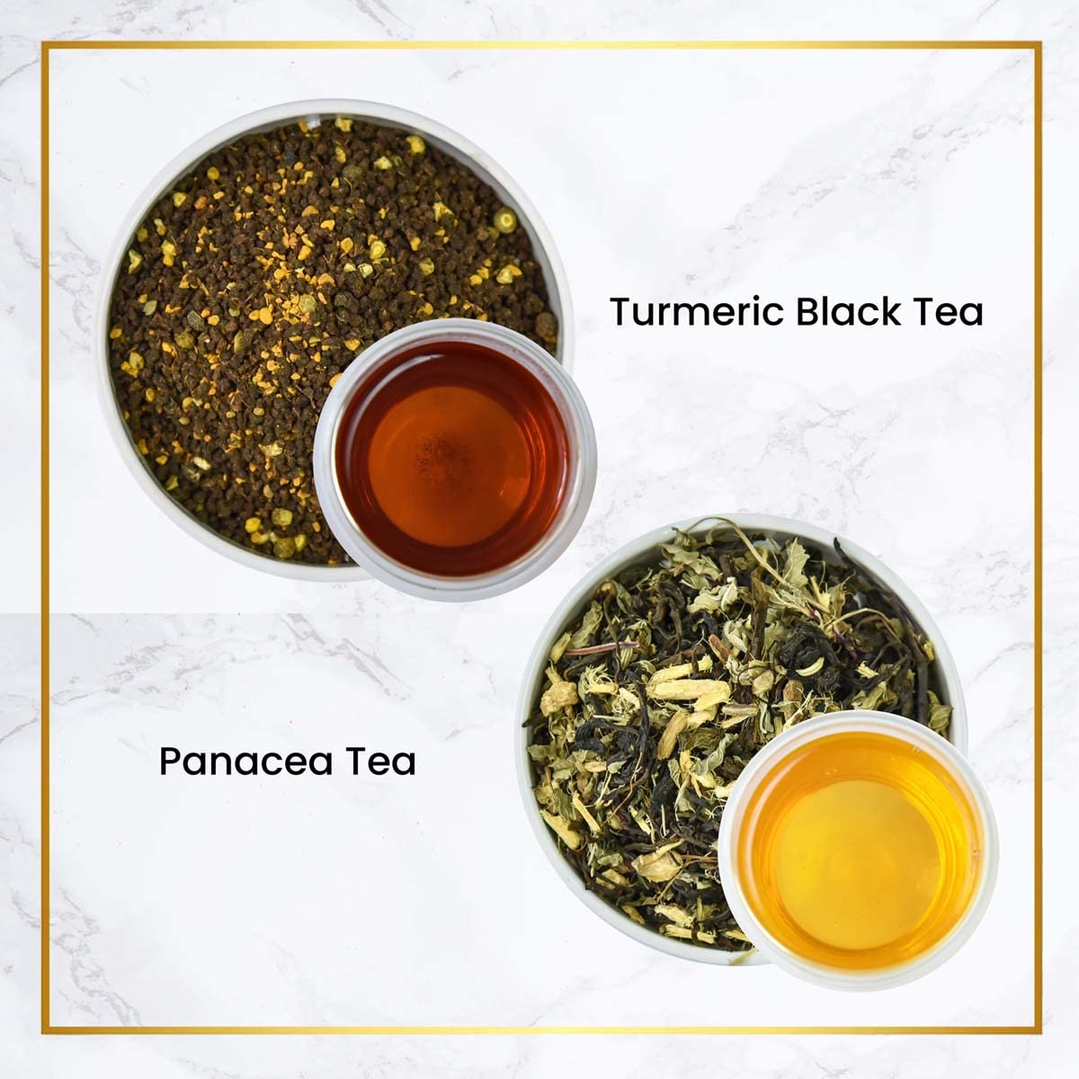 Moksa Turmeric Black Tea and Panacea Herbal Tea - Combo - CBD Store India