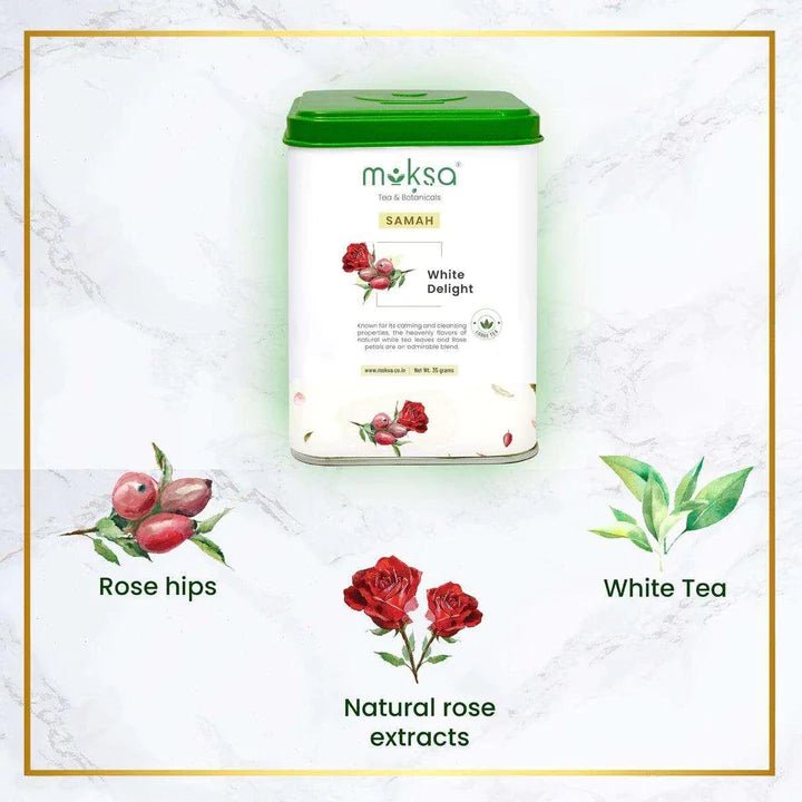 Moksa - White Delight Loose Leaf Tea - 35 gm - CBD Store India