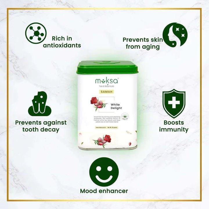 Moksa - White Delight Loose Leaf Tea - 35 gmHerbal TeaMoksa White Delight Tea - Immunity Boosting | Mood Enhancing