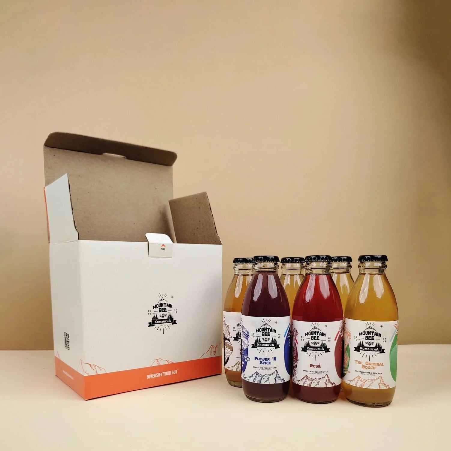 Mountain Bee Kombucha - Assorted Flavours - Pack of 6 - CBD Store India