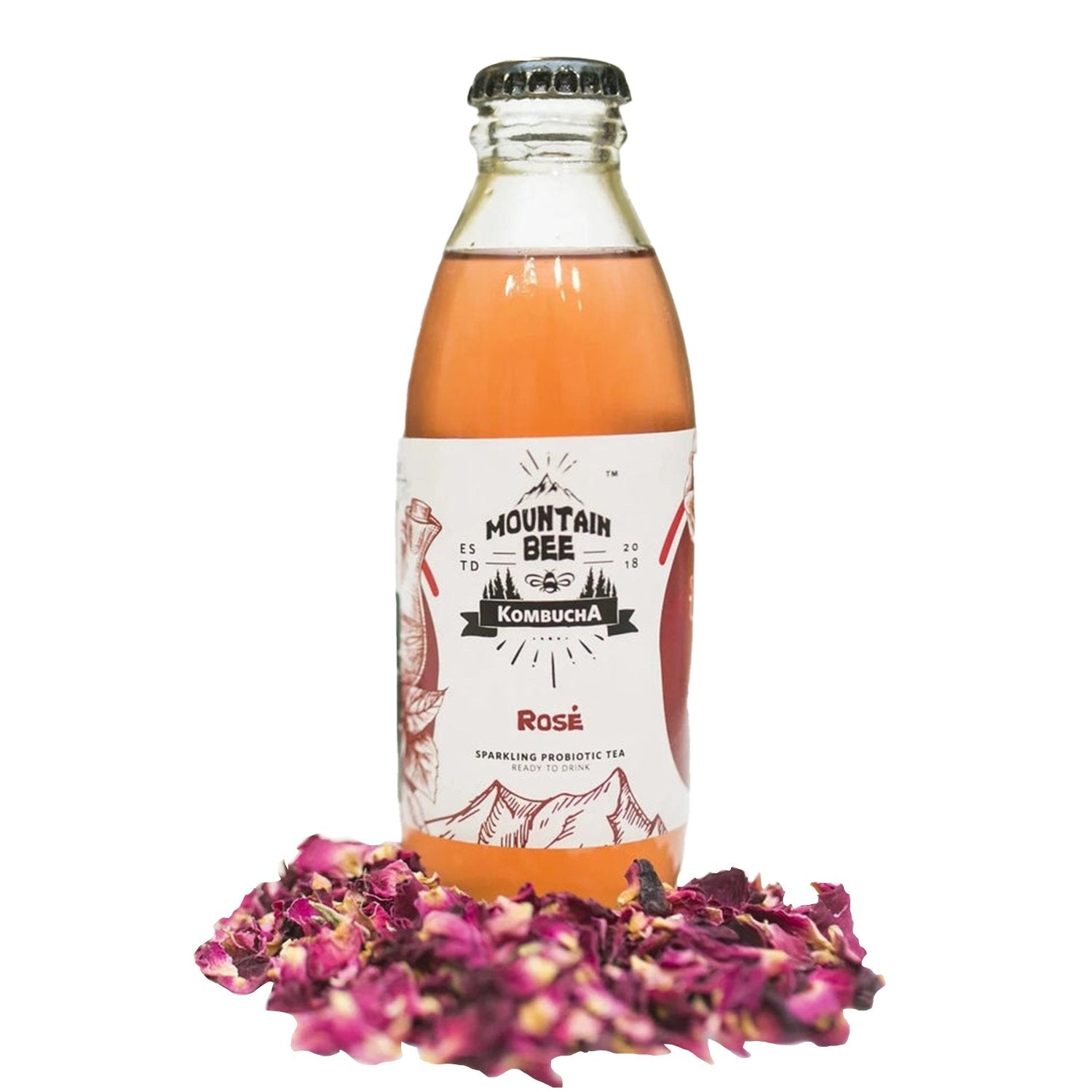 Mountain Bee Kombucha - Rose Kombucha- Pack of 6 - CBD Store India