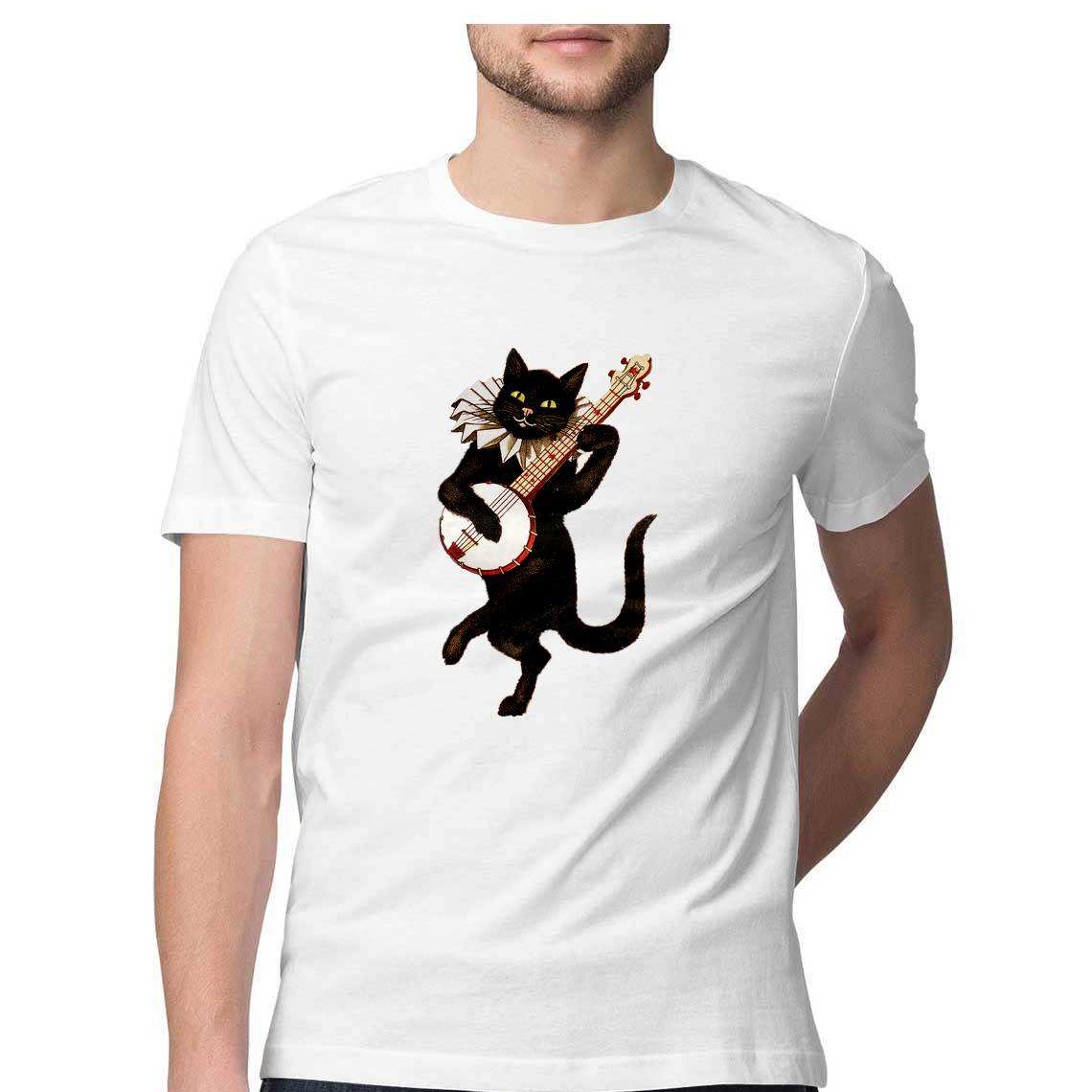 Mr. Whisker's playing the Banjo Men's Graphic T-Shirt - CBD Store India