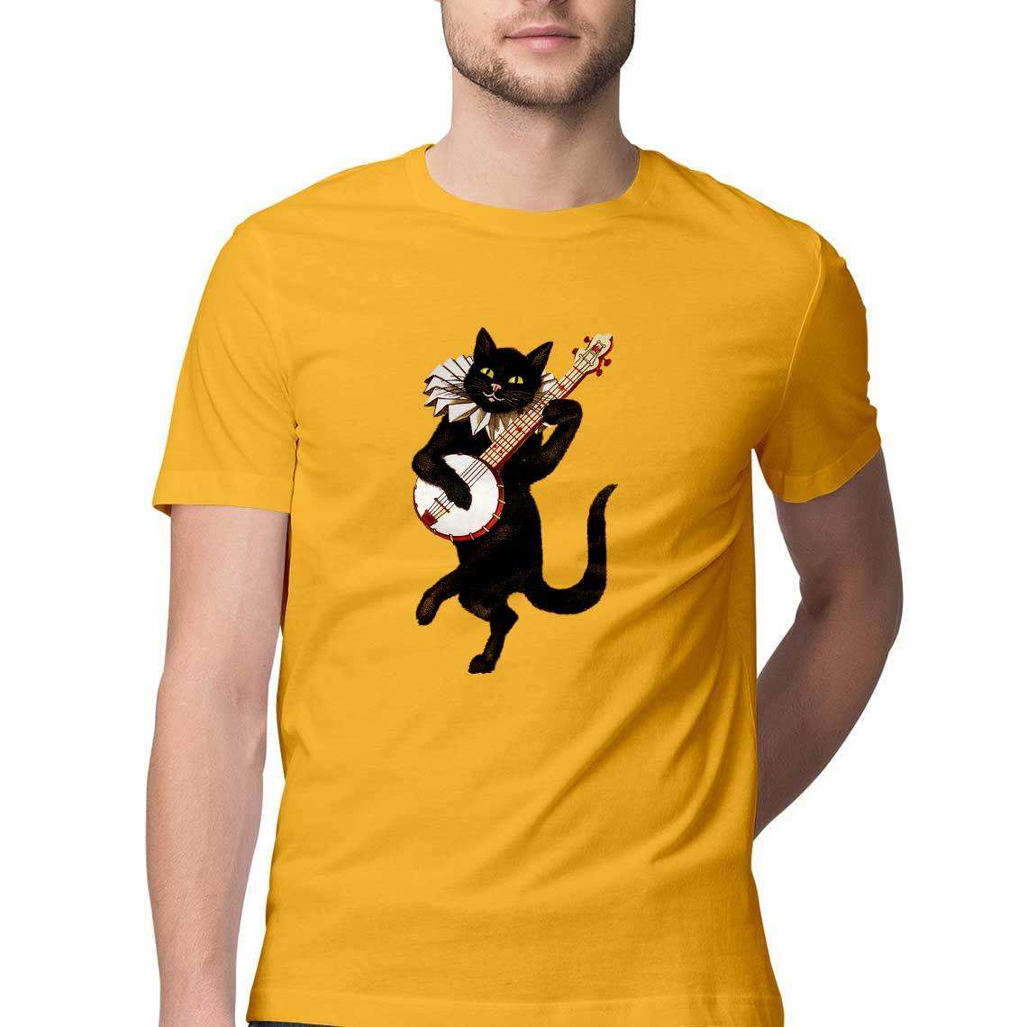 Mr. Whisker's playing the Banjo Men's Graphic T-Shirt - CBD Store India