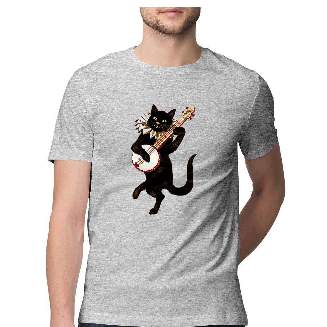Mr. Whisker's playing the Banjo Men's Graphic T-Shirt - CBD Store India