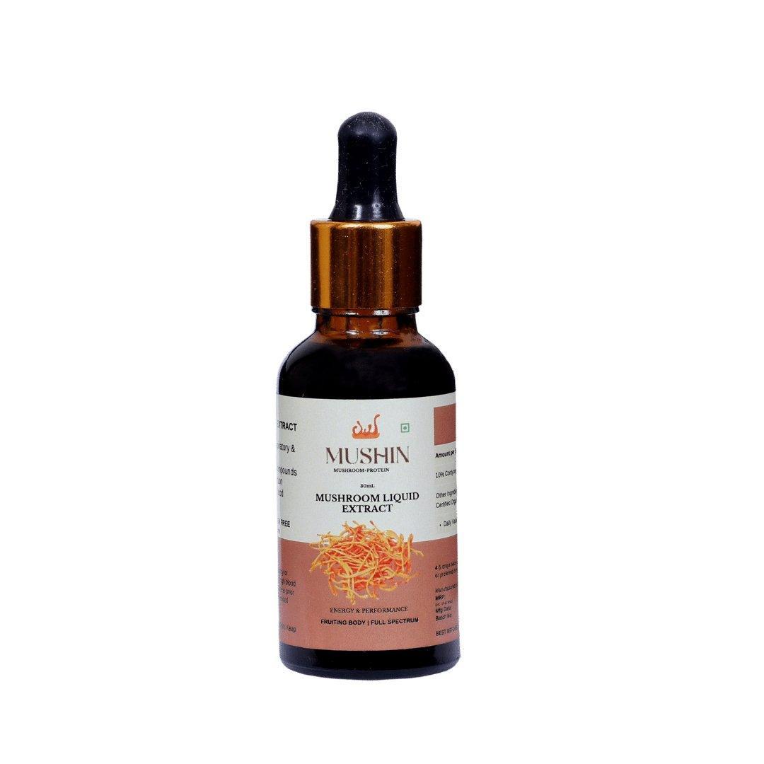 Mushin - Cordyceps Militaris Extract Liquid - Improve Energy, Stamina and Endurance.