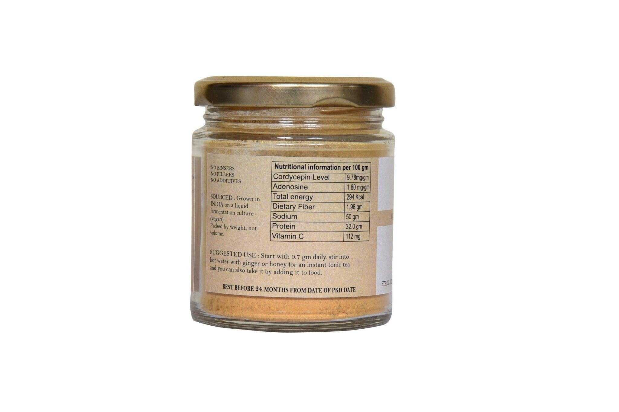 Mushin - Cordyceps Militaris Powder Supplement – Improve Energy, Stamina and Endurance.