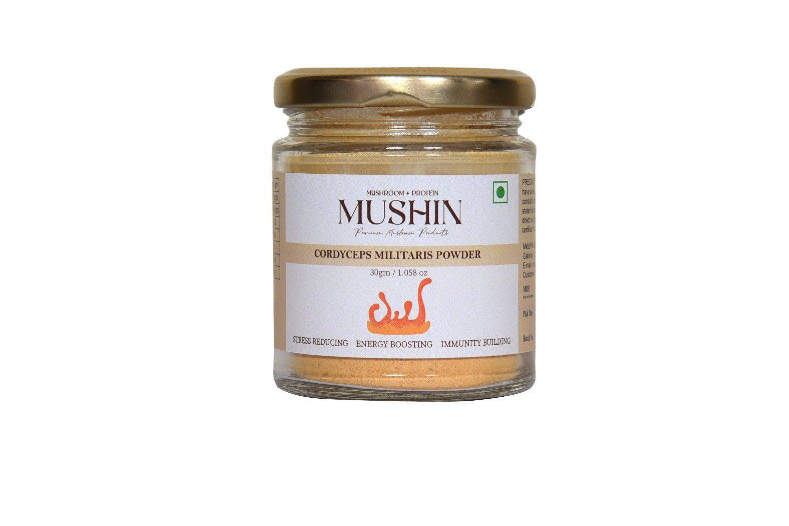 Mushin - Cordyceps Militaris Powder Supplement – Improve Energy, Stamina and Endurance.