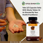 MYCO SUPERFOOD Chaga Mushroom Capsules | For Collagen, Immunity & Cardio Health - CBD Store India