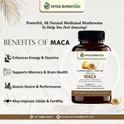 MYCO SUPERFOOD Maca Root Powder Capsules | For Energy, Performance & Stamina - CBD Store India