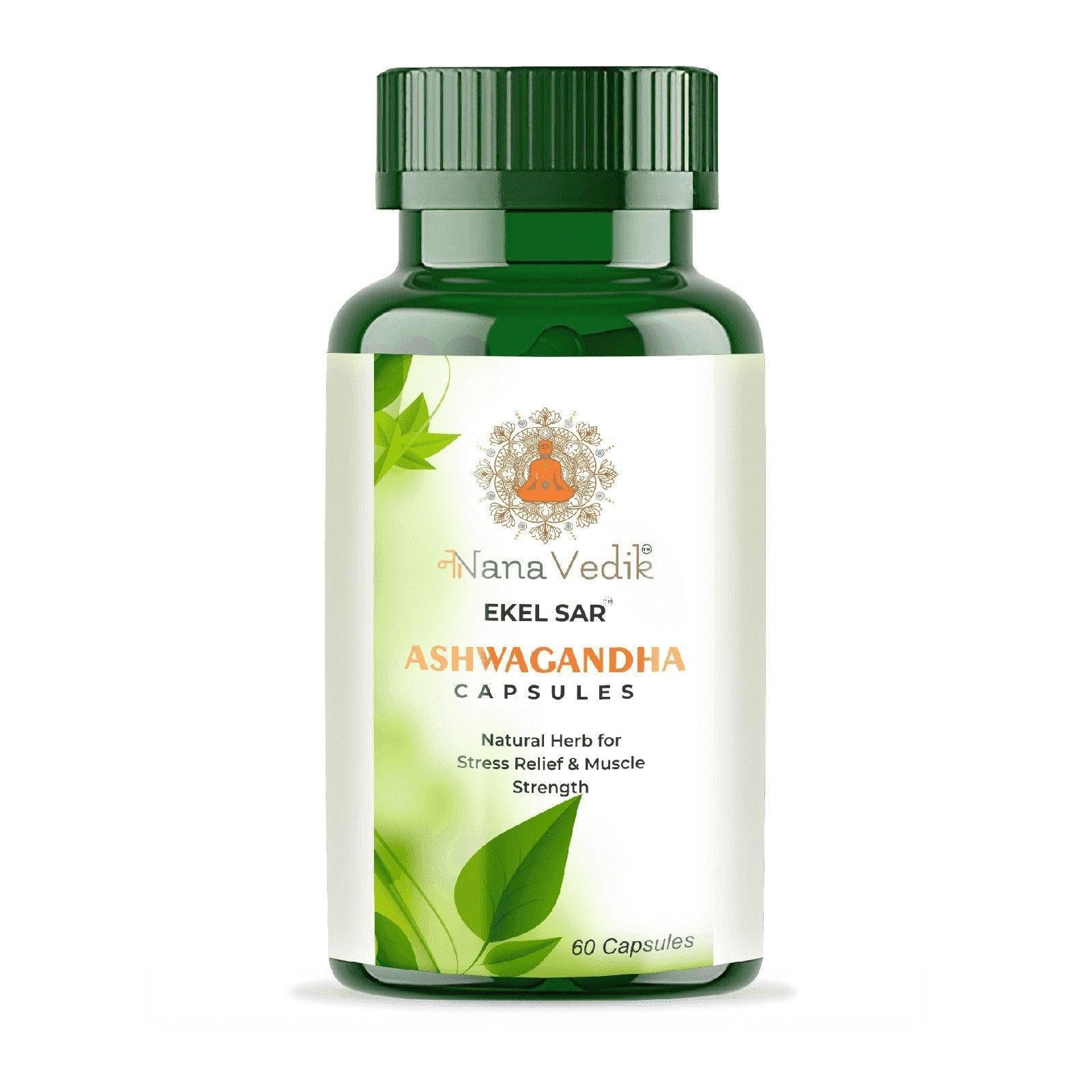 Nana Vedik Ekel Sar Ashwagandha Capsules (60 capsules).