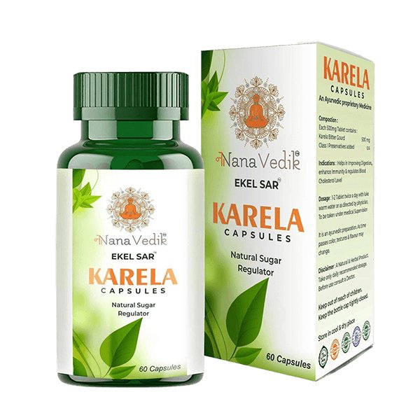 Nana Vedik Ekel Sar Karela Capsules (60 capsules) - CBD Store India