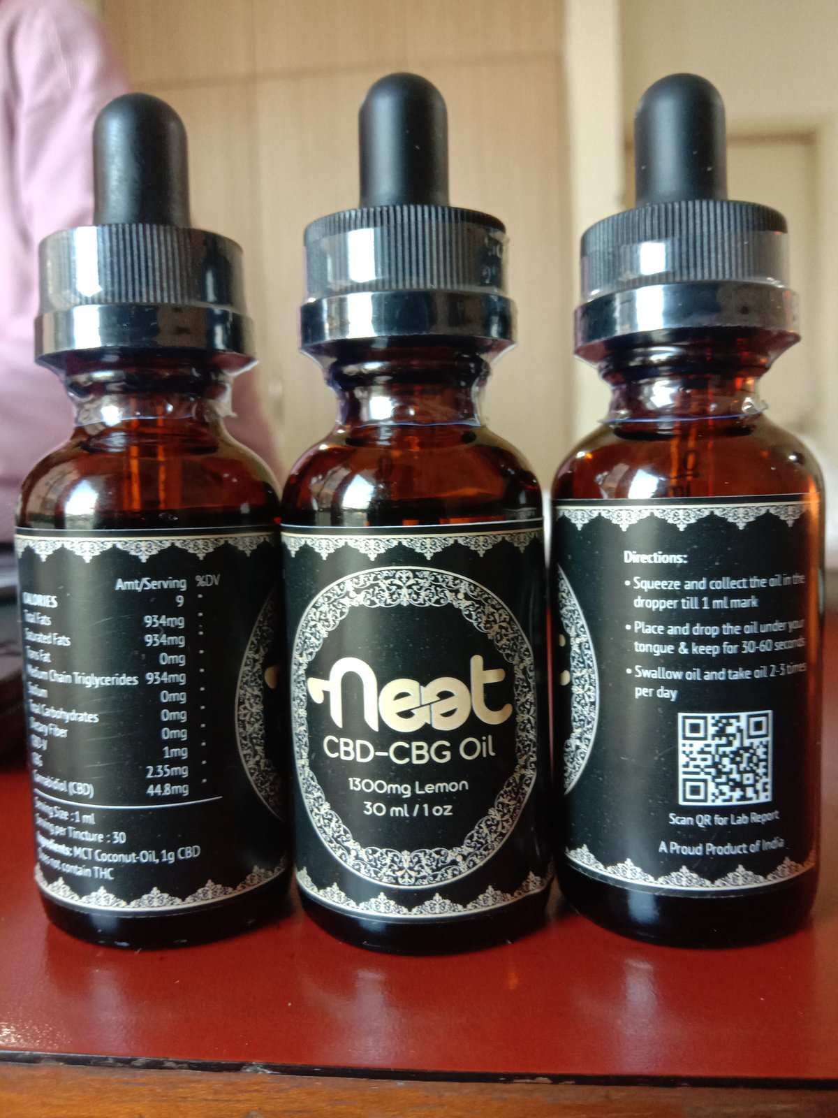 Neet CBD-CBG Oil Tincture - CBD Store India