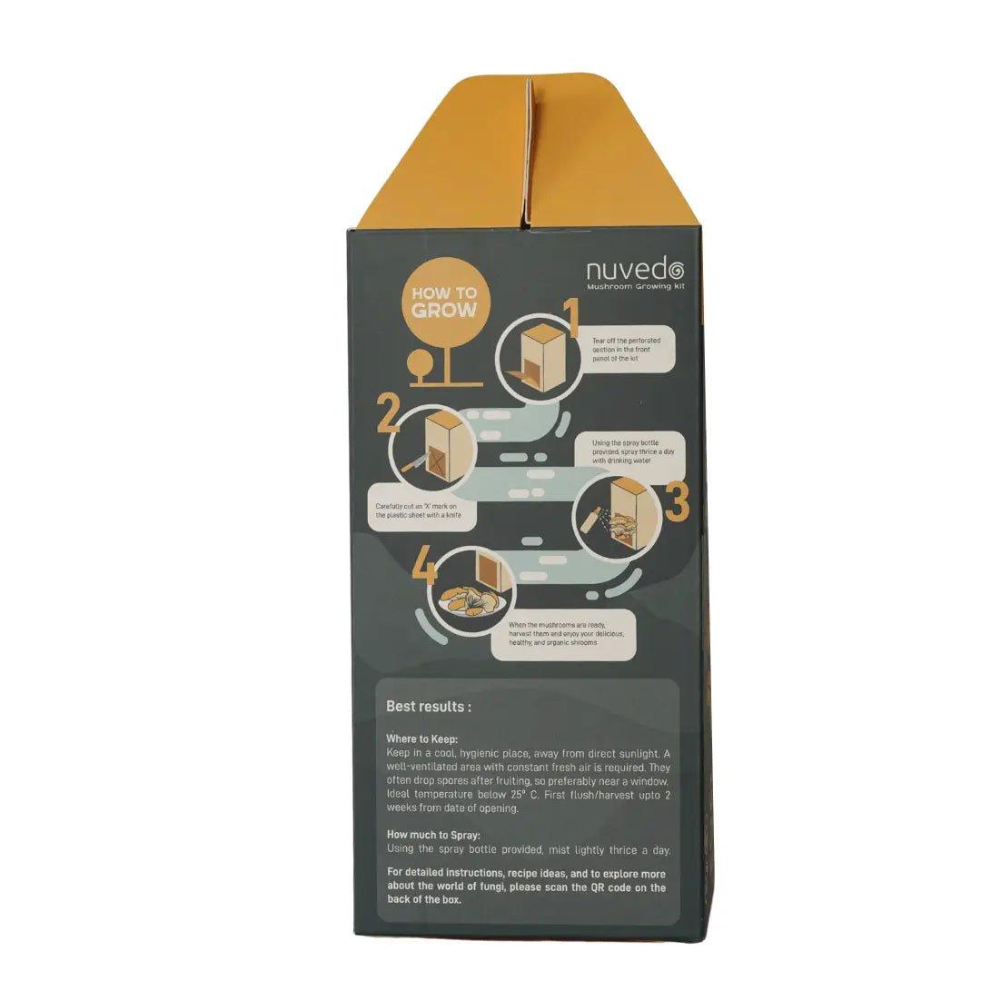 Nuvedo Golden Oyster Mushroom Growing KitMushroom Growing KitNuvedo Golden Oyster Mushroom Growing Kit | CBD Store India