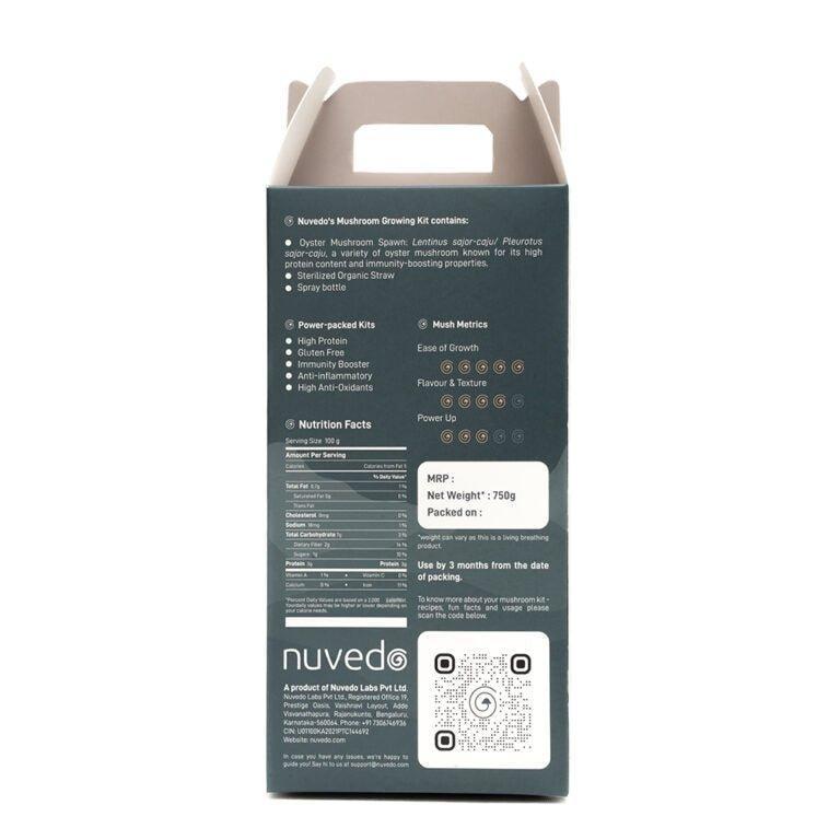 Nuvedo High-Protein Oyster Mushroom Growing Kit.