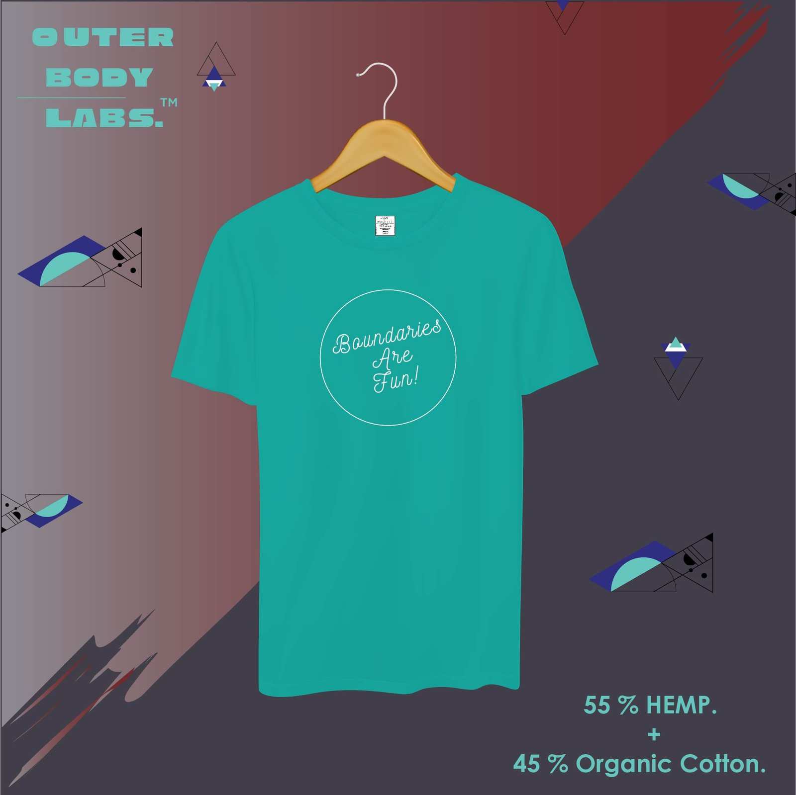 OUTERBODY LABS - Boundaries Are Fun - UNISEX HEMP T-shirt - CBD Store India