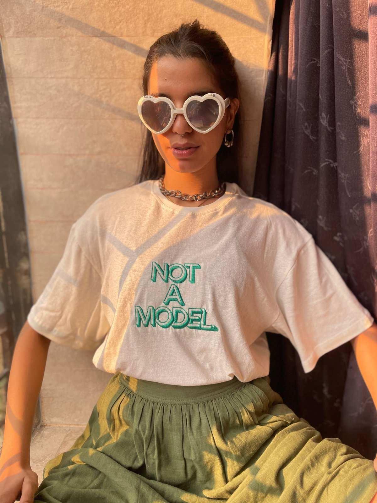 OUTERBODY LABS Not a Model UNISEX HEMP T-shirt.
