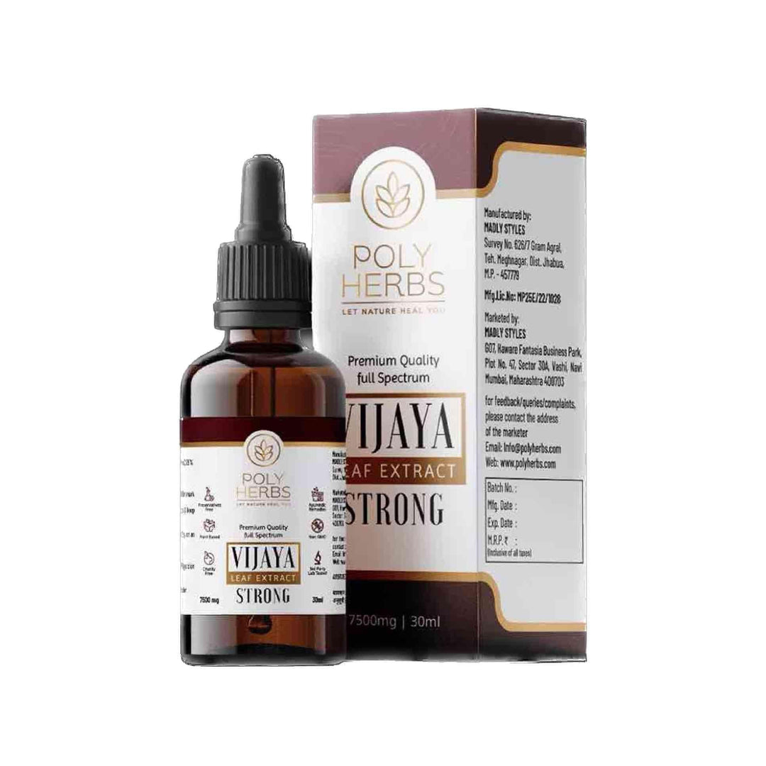 PolyHerbs - Strong | Vijaya Leaf ExtractCBD Oil TincturesPolyHerbs - Strong Vijaya Leaf Extract (1:2.5 Ratio) | CBD Store India
