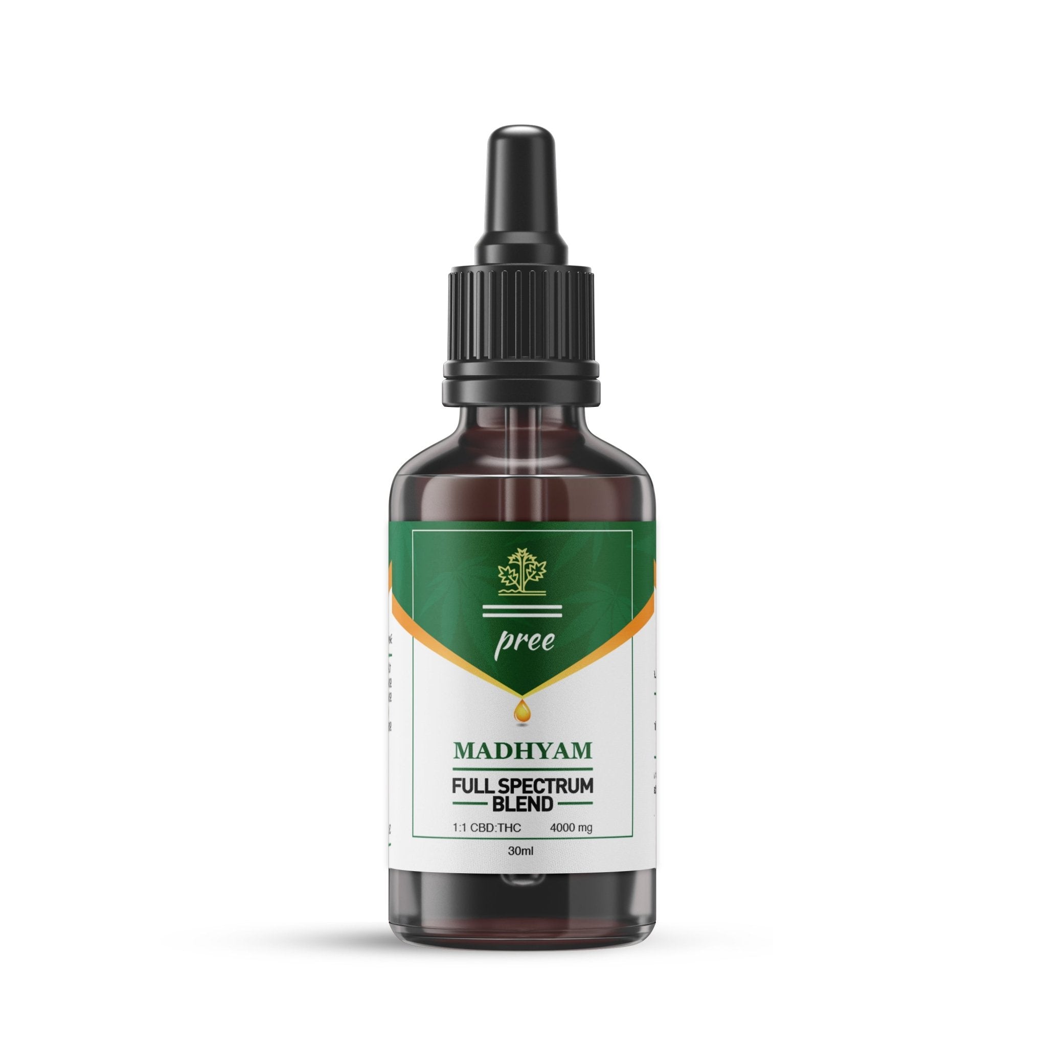 Pree Madhyam - 1:1 CBD:THC 4000 mg (Full Spectrum Blend) - CBD Store India