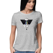Psychedelic Alien Invasion Women's Graphic T-Shirt - CBD Store India