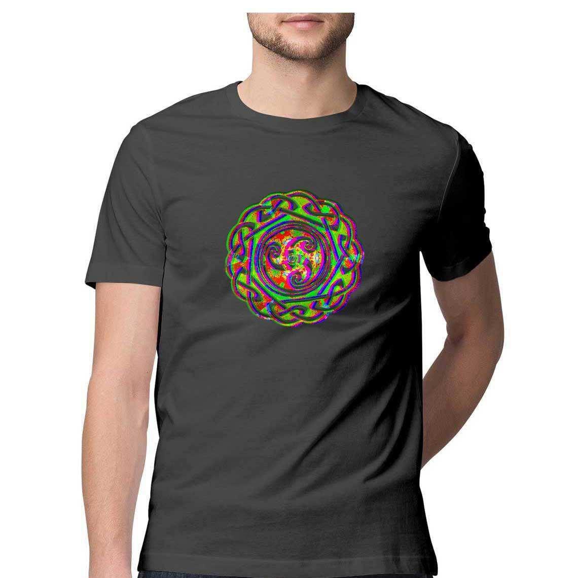 Psychedelic Celtic Shield Men's T-Shirt.