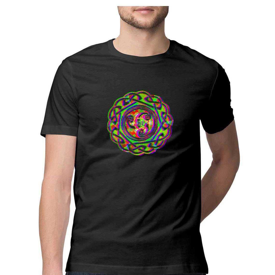 Psychedelic Celtic Shield Men's T-Shirt.