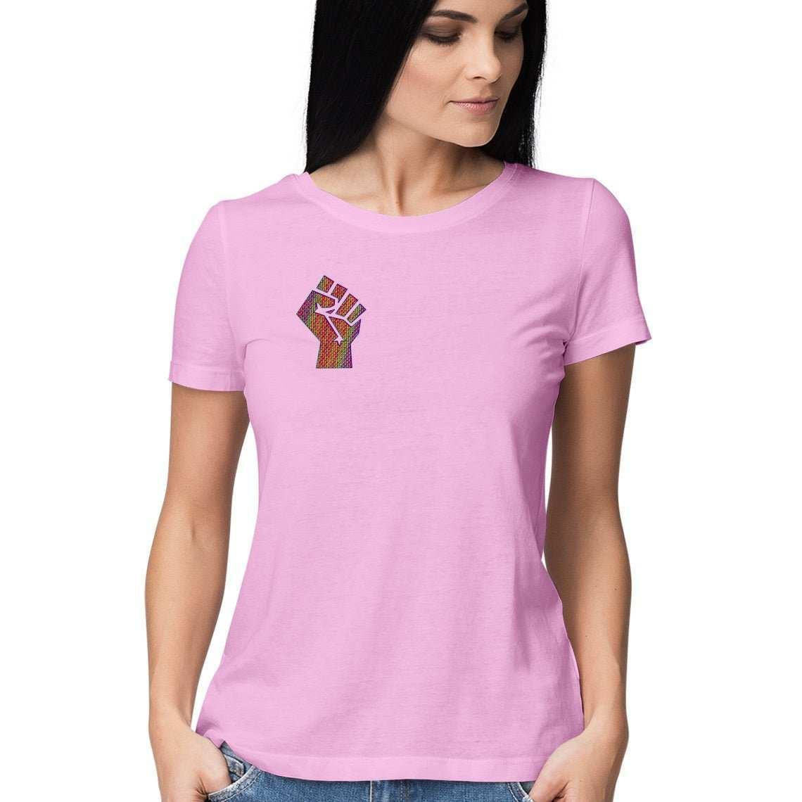 Psychedelic Fist of Resistance Women's T-Shirt.