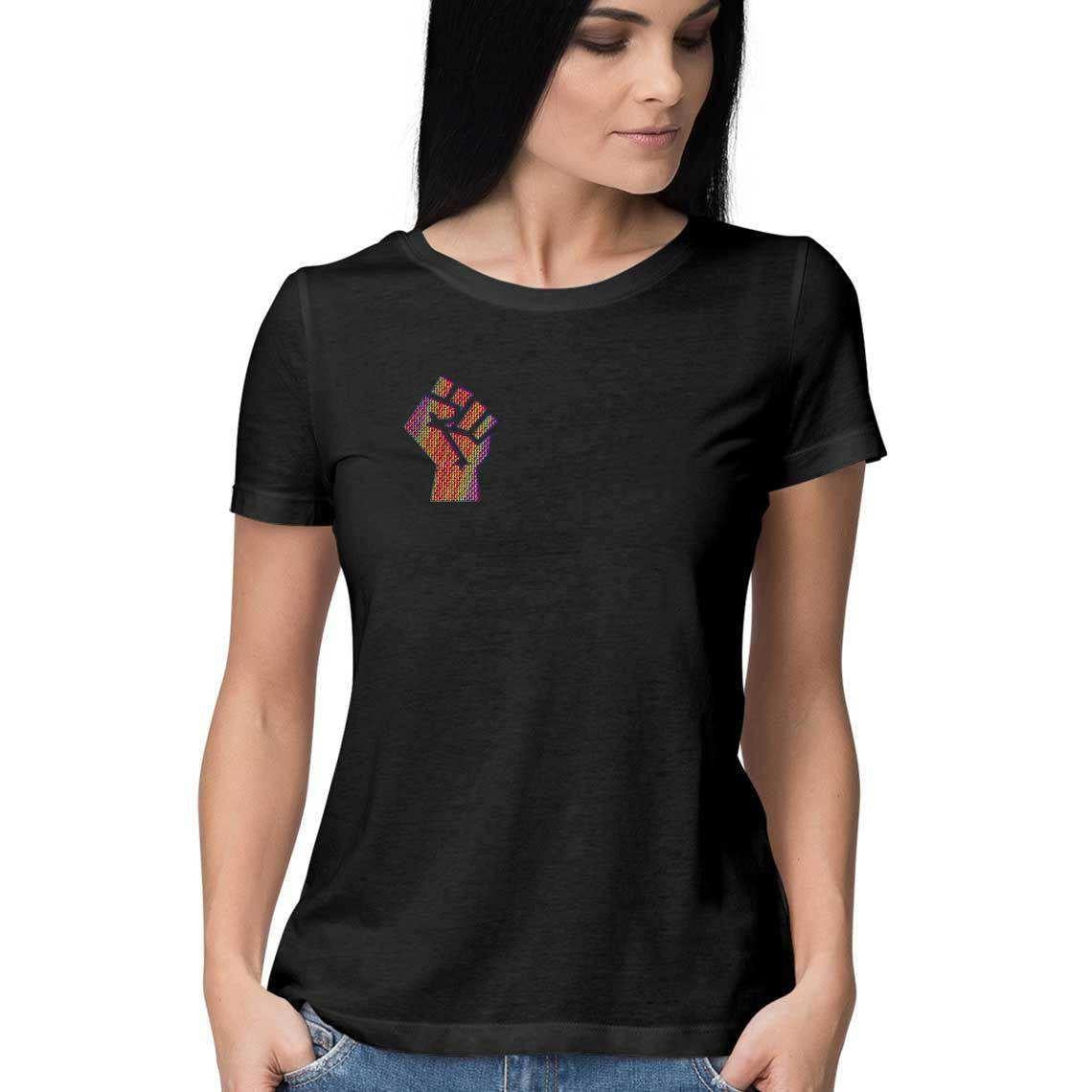 Psychedelic Fist of Resistance Women's T-Shirt.