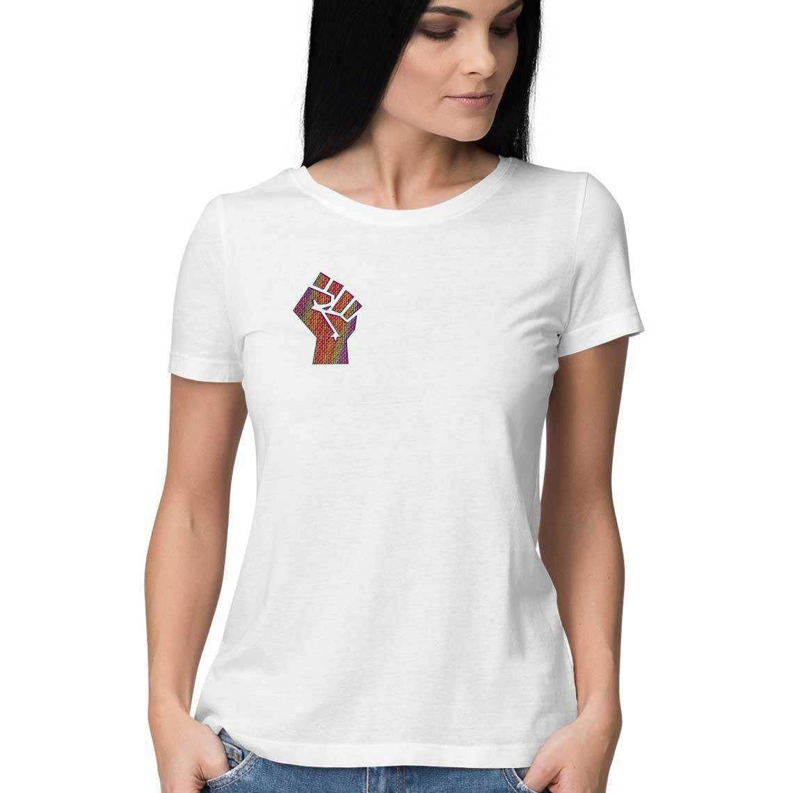 Psychedelic Fist of Resistance Women's T-Shirt.