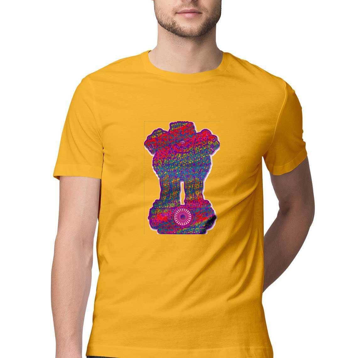 Psychedelic Indian Emblem Men's T-Shirt.