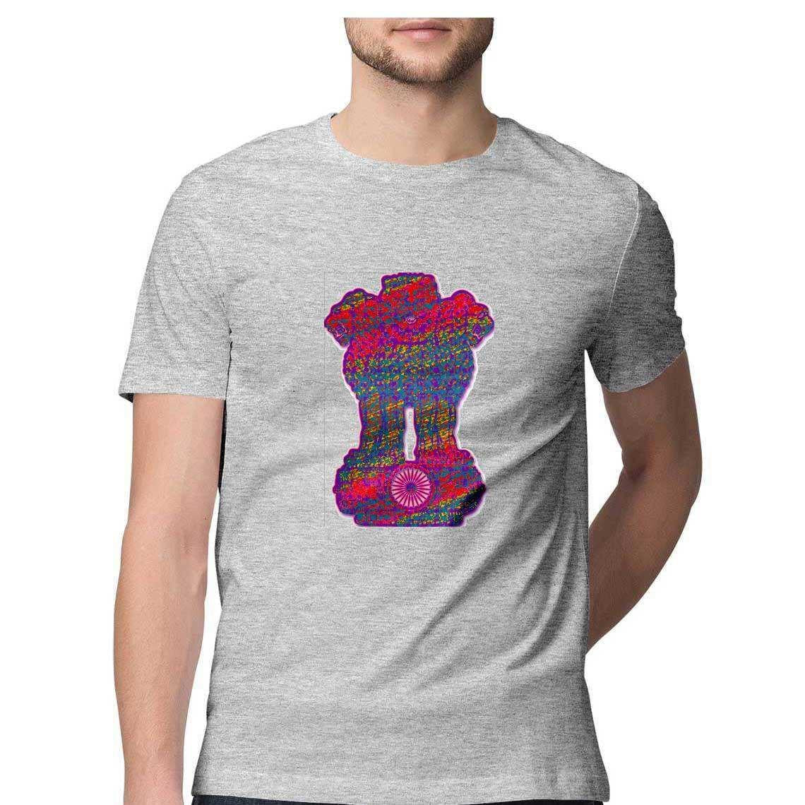 Psychedelic Indian Emblem Men's T-Shirt.