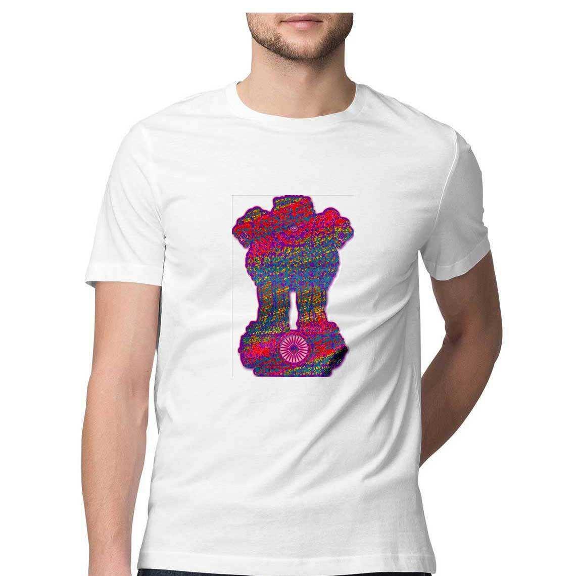 Psychedelic Indian Emblem Men's T-Shirt.