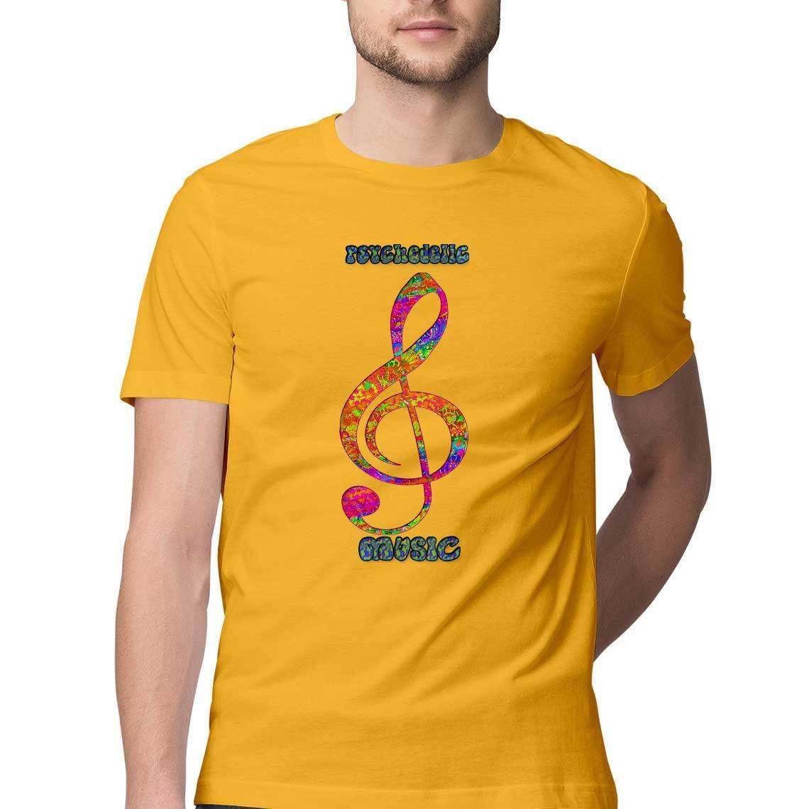 Psychedelic Music Note Men's T-Shirt.