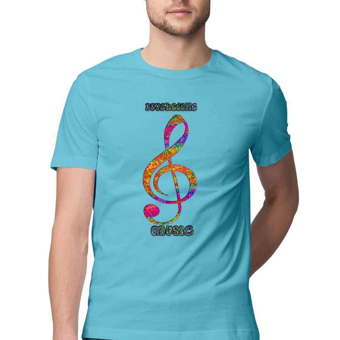 Psychedelic Music Note Men's T-Shirt.