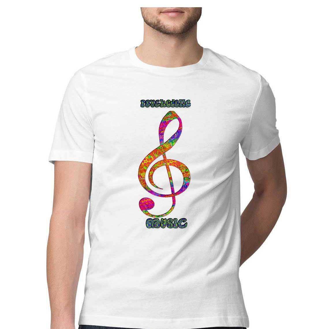 Psychedelic Music Note Men's T-Shirt.