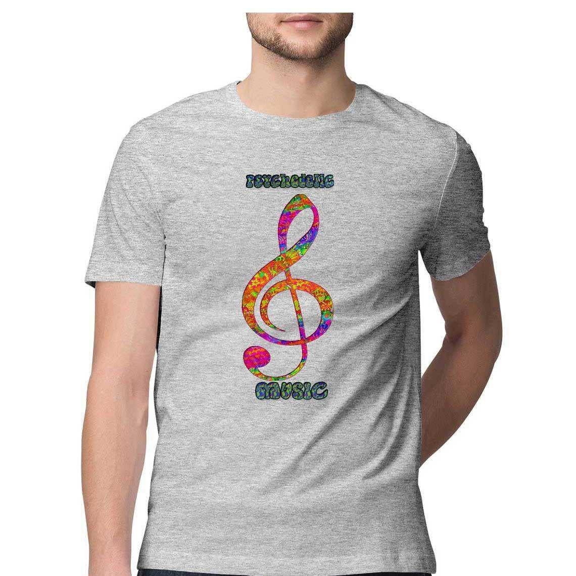 Psychedelic Music Note Men's T-Shirt.