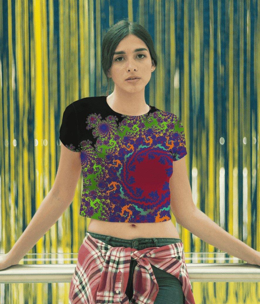 Psychedelic Siesta Women's Crop TopCrop TopPsychedelic Crop Top - Women's Fashion | Soft Cotton Tee