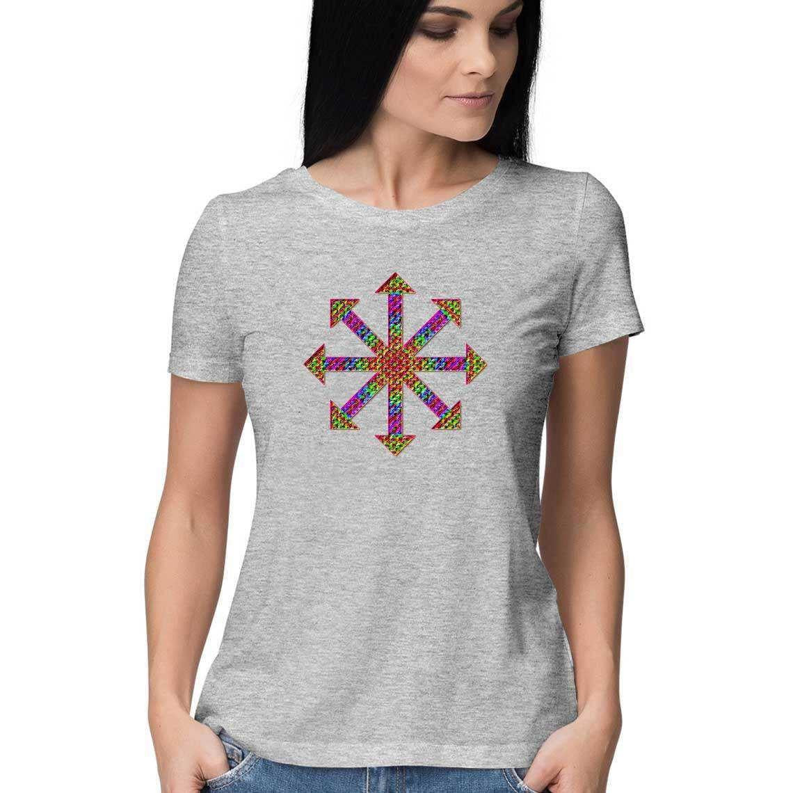 Psychedelic Symbol of Chaos Women's Graphic T-Shirt.