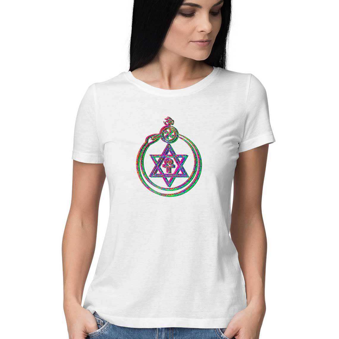 Psychedelic Theosophical Society Emblem Women's T-Shirt - CBD Store India
