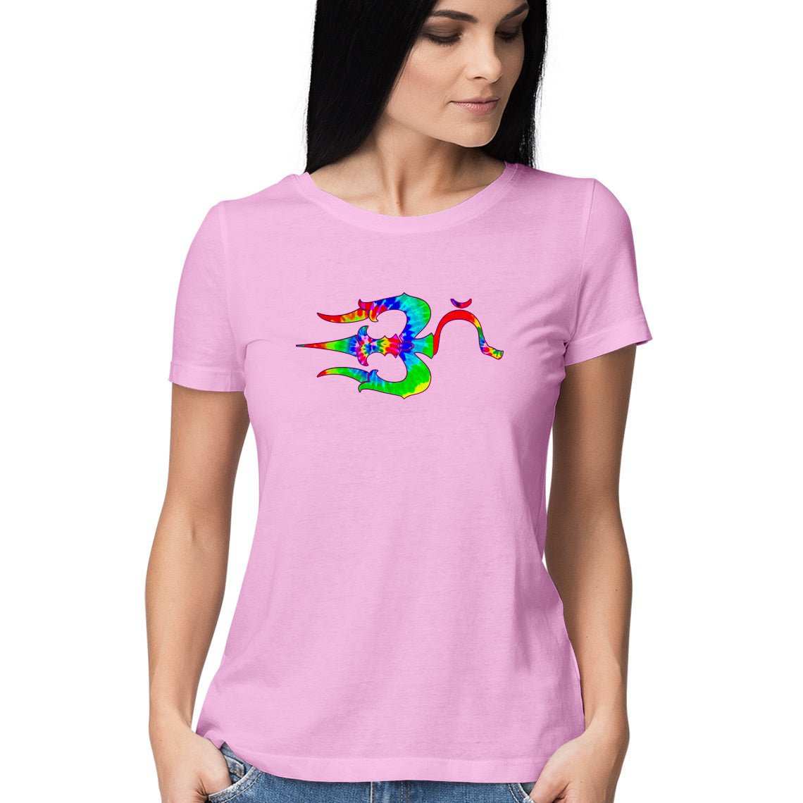 Psychedelic Trishula Om Women's T-Shirt - CBD Store India