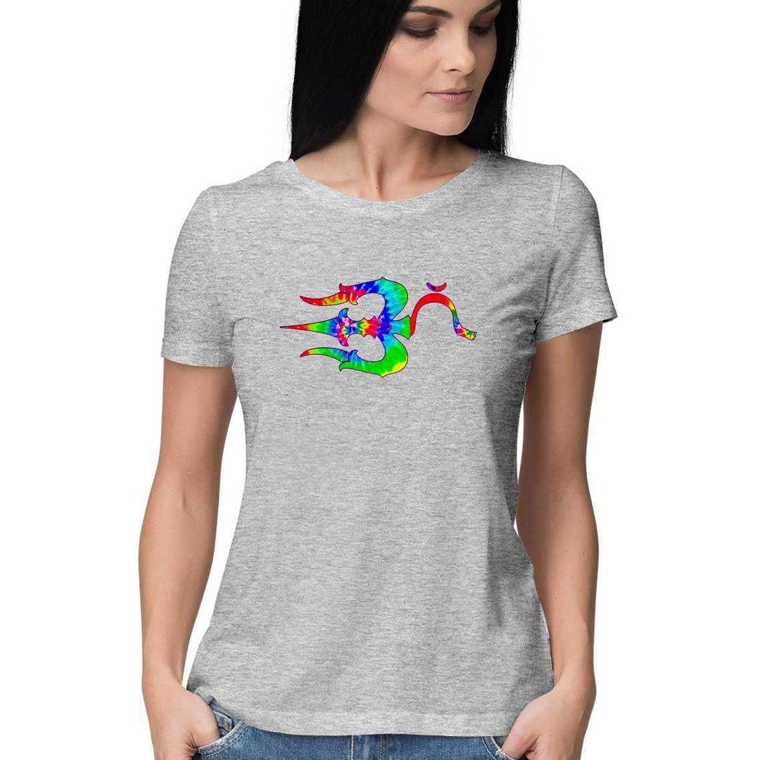 Psychedelic Trishula Om Women's T-ShirtClothingPsychedelic Women's T-Shirt - Om Design | 100% Cotton, Graphic Print