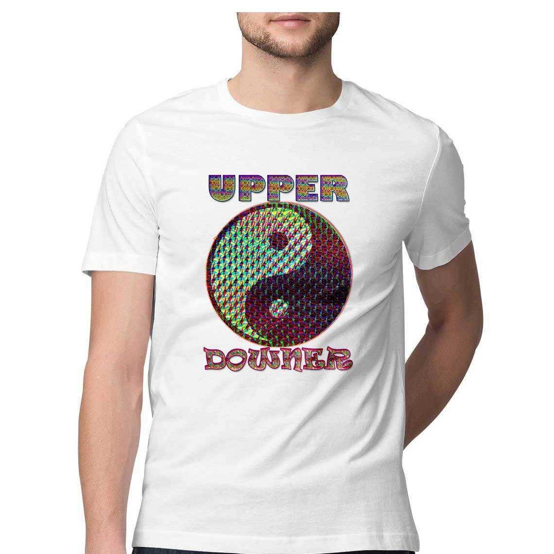 Psychedelic Yin and Yang Men's Graphic T-Shirt.