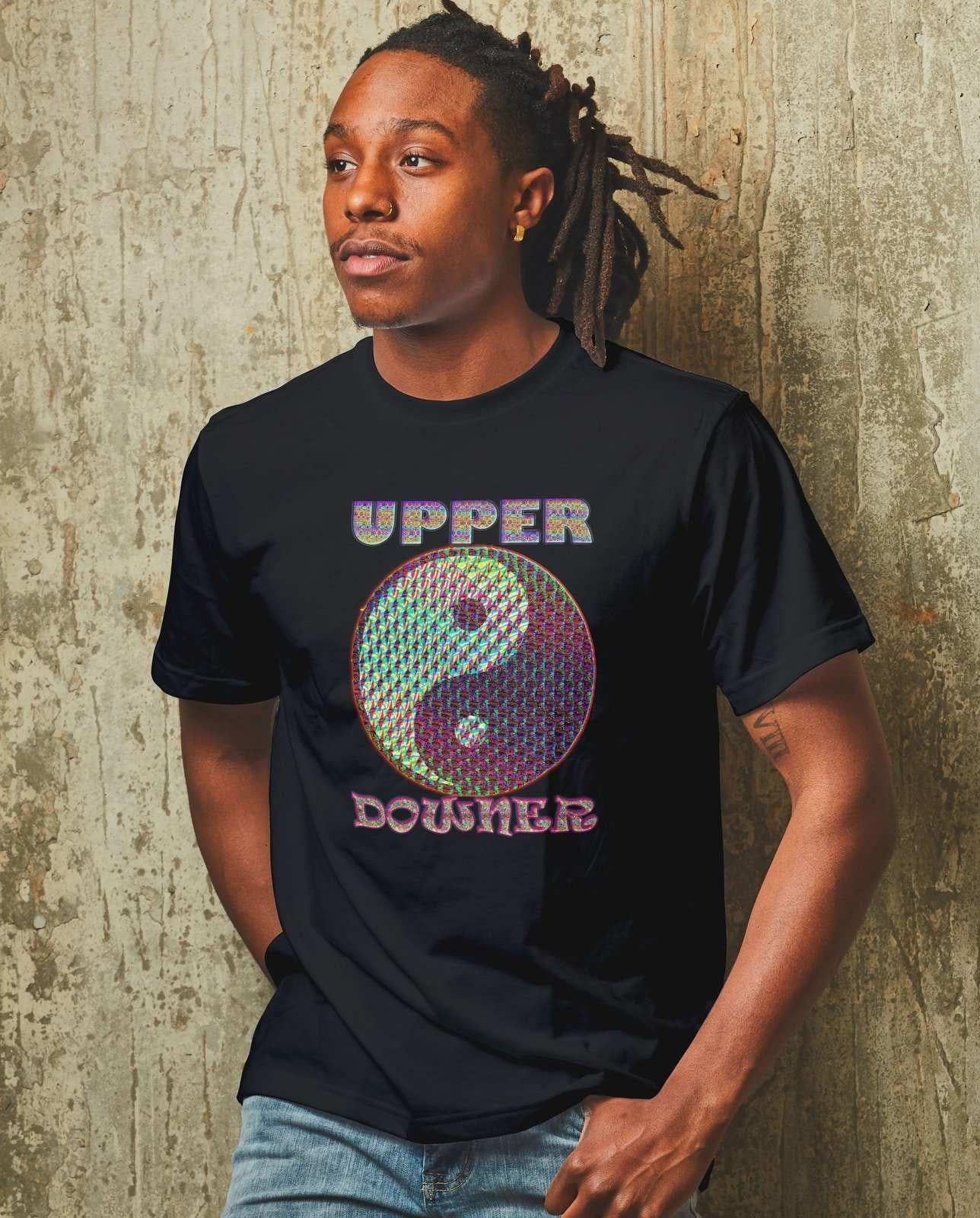 Psychedelic Yin and Yang Men's Graphic T-Shirt.