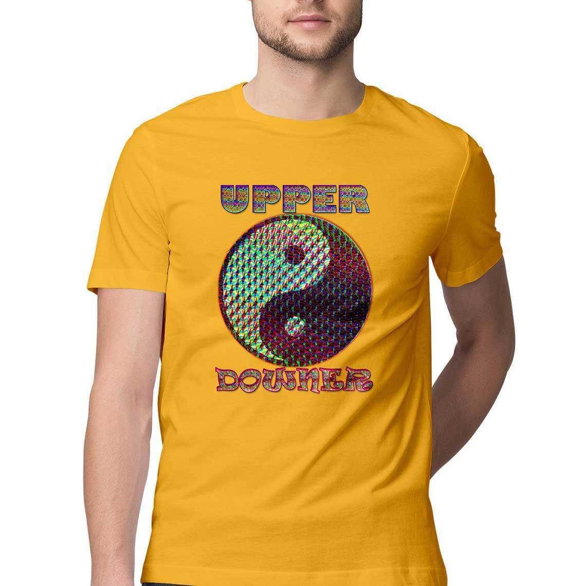 Psychedelic Yin and Yang Men's Graphic T-Shirt.
