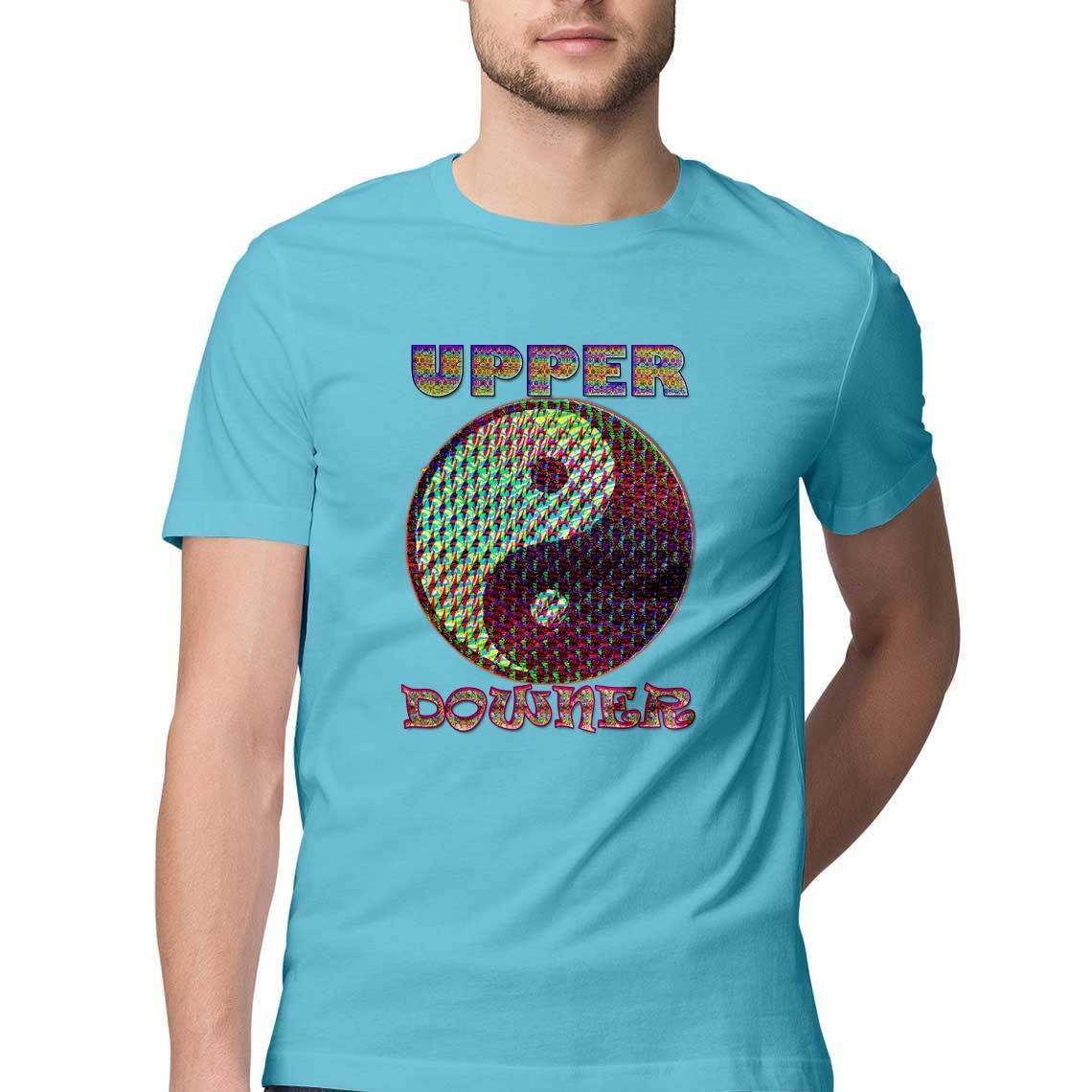 Psychedelic Yin and Yang Men's Graphic T-Shirt.